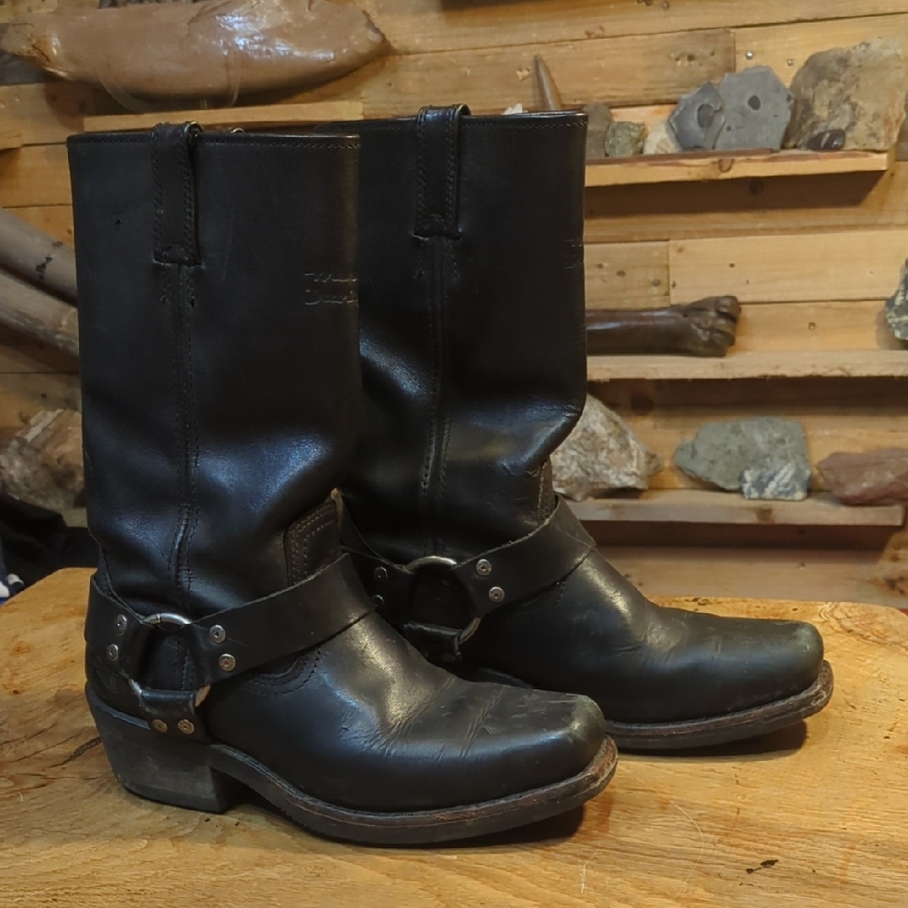 Harley-Davidson Black Leather Women's Moto Boots